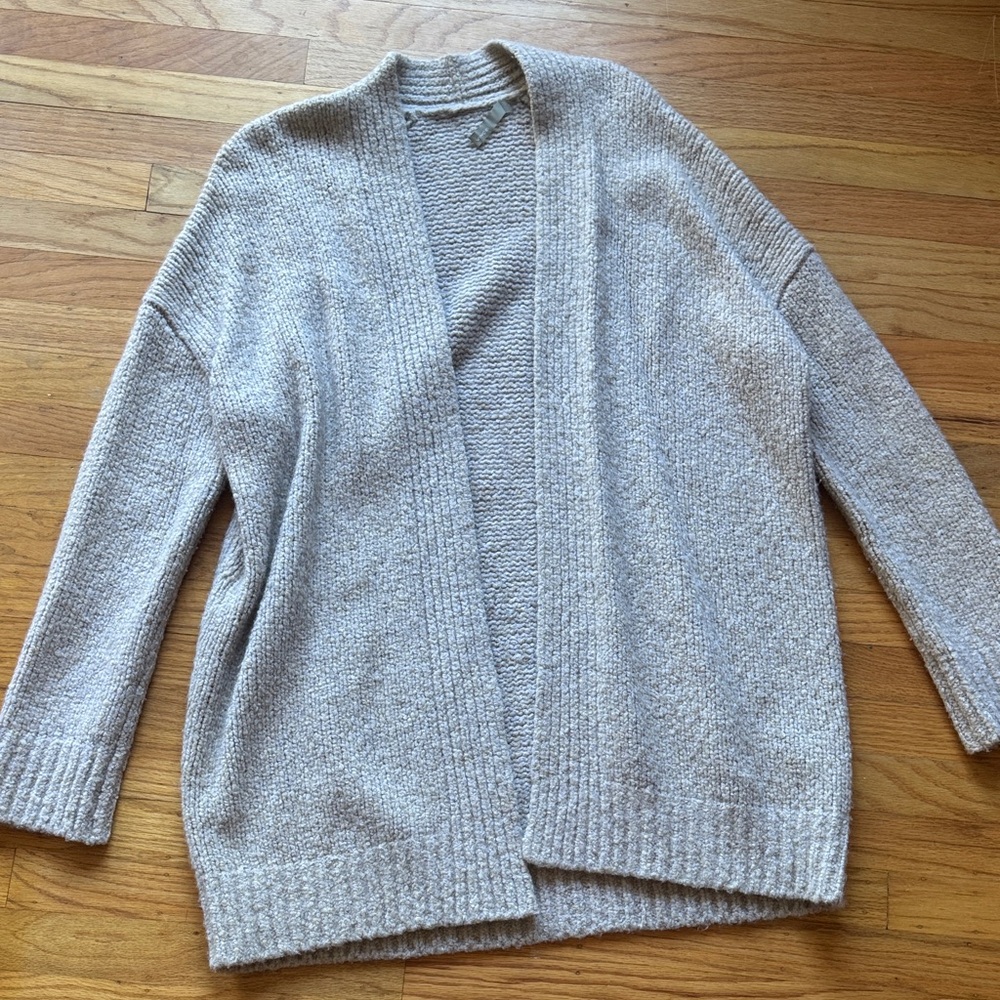 Vince Cozy Cream Open-Front Sweater